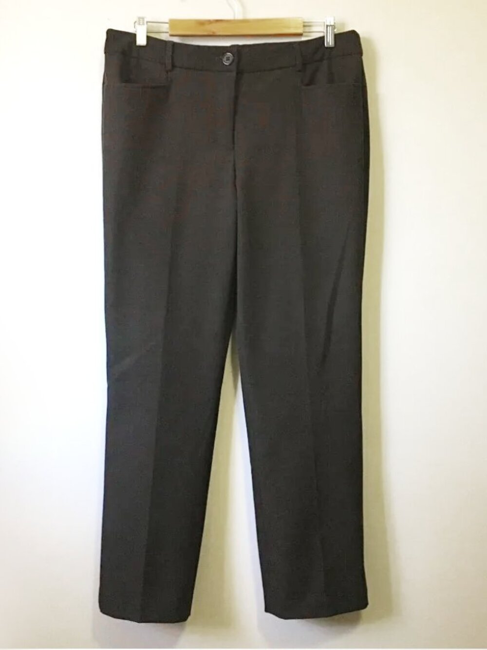 Hilary Radley Brown Trouser Dress Pants Size 8 Tummy Control Office